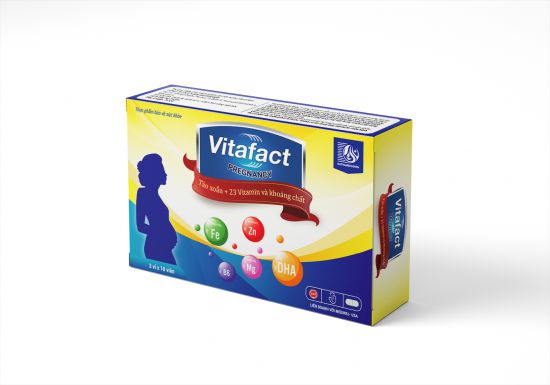 Vitafact Pregnancy -  viên bổ đa lượng toàn diện cho bà bầu, ngừa ốm nghén - dự phòng khuyết tật thai nhi.